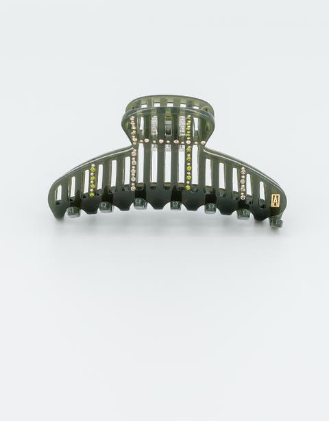Alligator Acetate And Strass Hair Clip