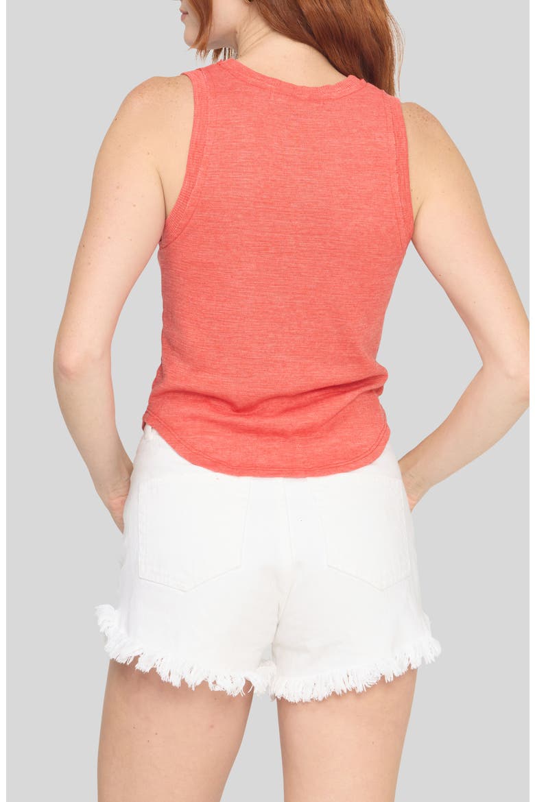 Libra Textured Rib Ringer Tank, Alternate, color, KISSES