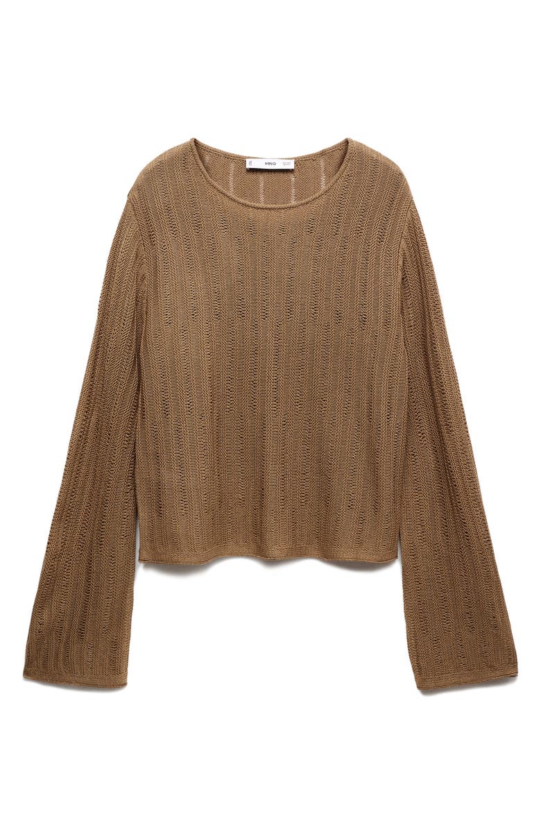 MANGO Tierra Vertical Rib Sweater, Alternate, color, 