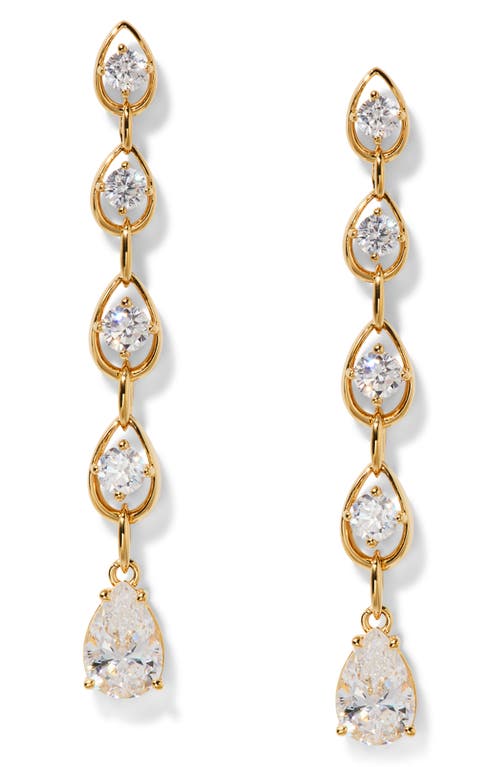 Nadri It Girl Cubic Zirconia Linear Drop Earrings In Gold