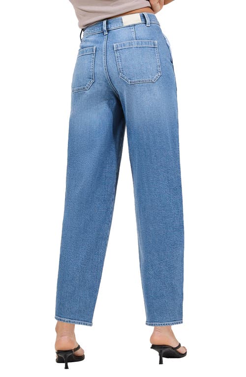 Lipsy High Waist Barrel Jeans In Blue