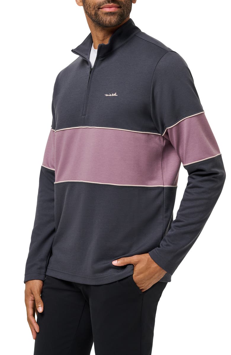 TravisMathew Better Than Ever Quarter Zip Pullover, Alternate, color, Ebony