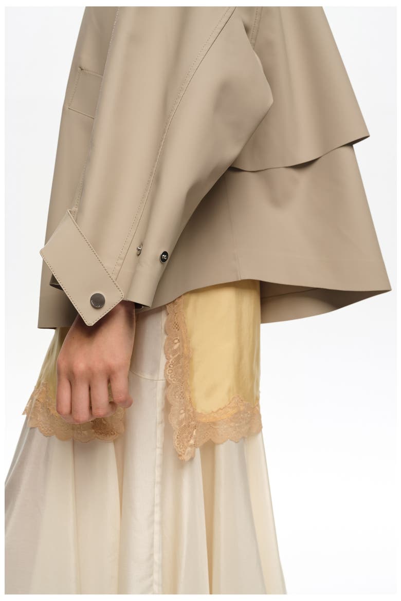 Fluid High Neck Trench, Alternate, color, STONE