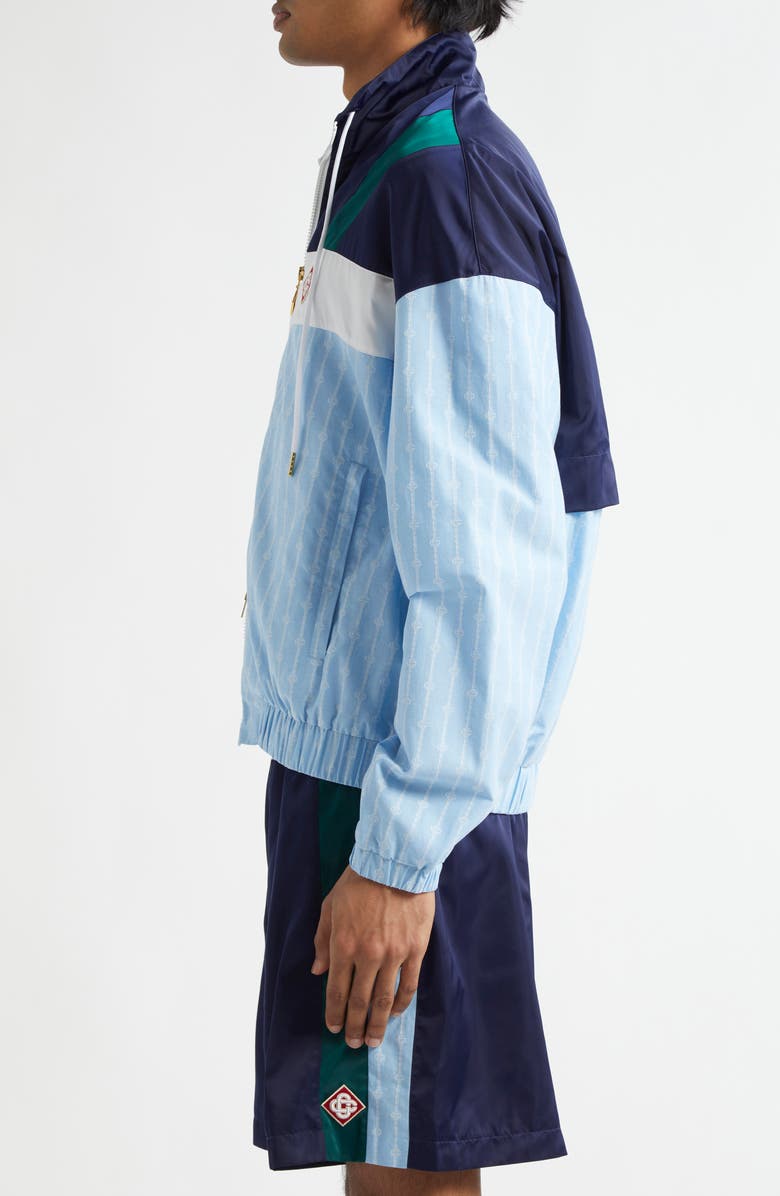 Casablanca Colorblock Track Jacket, Alternate, color, Pin Stripe