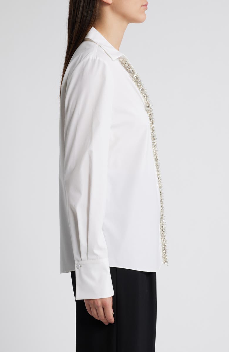 KOBI HALPERIN Gabbay Embellished Poplin Button-Up Shirt, Alternate, color,