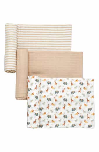 3-Pack Cotton Muslin Blankets