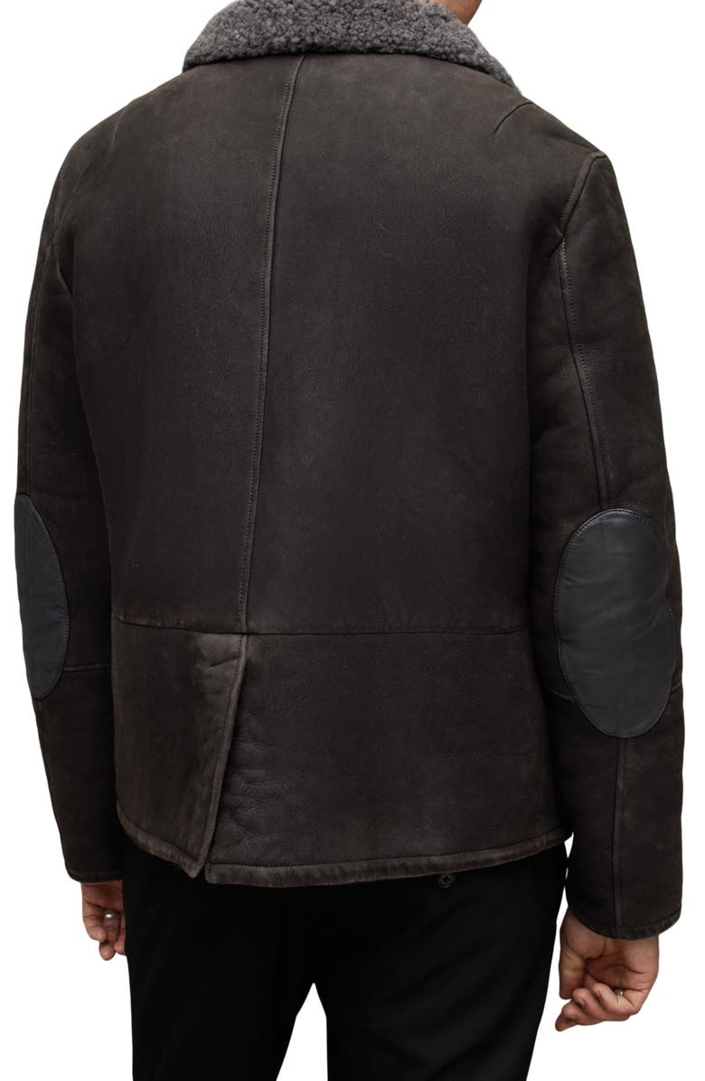 AllSaints Fenton Genuine Shearling Jacket, Alternate, color,