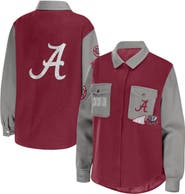 WEAR by Erin Andrews Women's WEAR by Erin Andrews Crimson Alabama Crimson Tide Button-Up Shirt Jacket