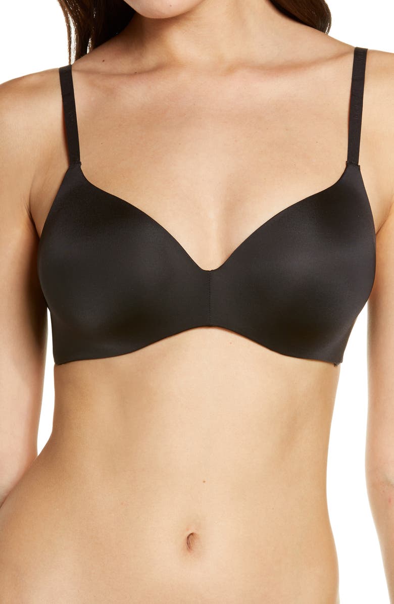 DKNY Litewear Wire-Free Bra, Main, color, Black