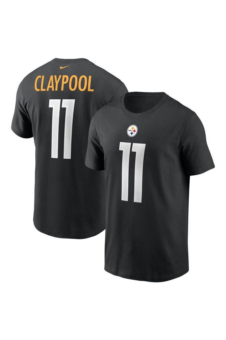 Men's Nike Chase Claypool Black Pittsburgh Steelers Name & Number T-Shirt, Alternate, color, BLACK