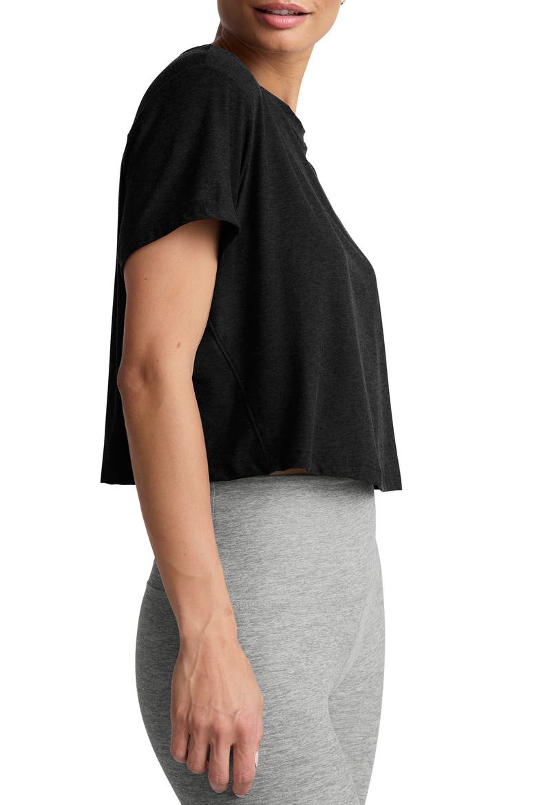 Featherweight Supreme Crop T-Shirt, Alternate, color, DARKEST NIGHT