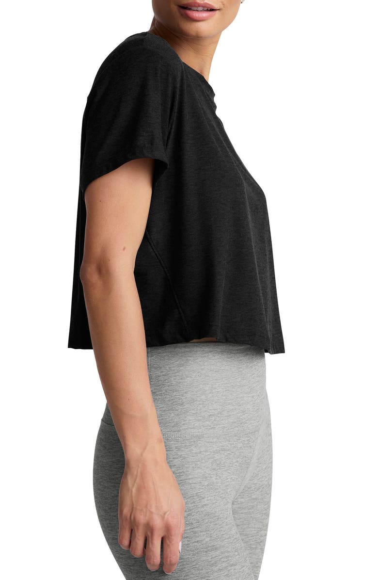 Beyond Yoga Featherweight Supreme Crop T-Shirt, Alternate, color, Darkest Night