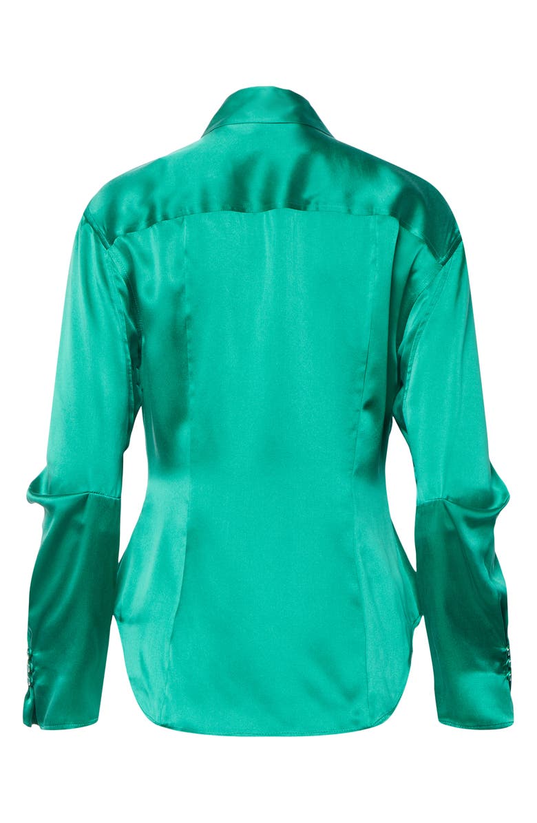 Equipment Bailey Silk Satin Button-Up Shirt, Alternate, color, Meadow