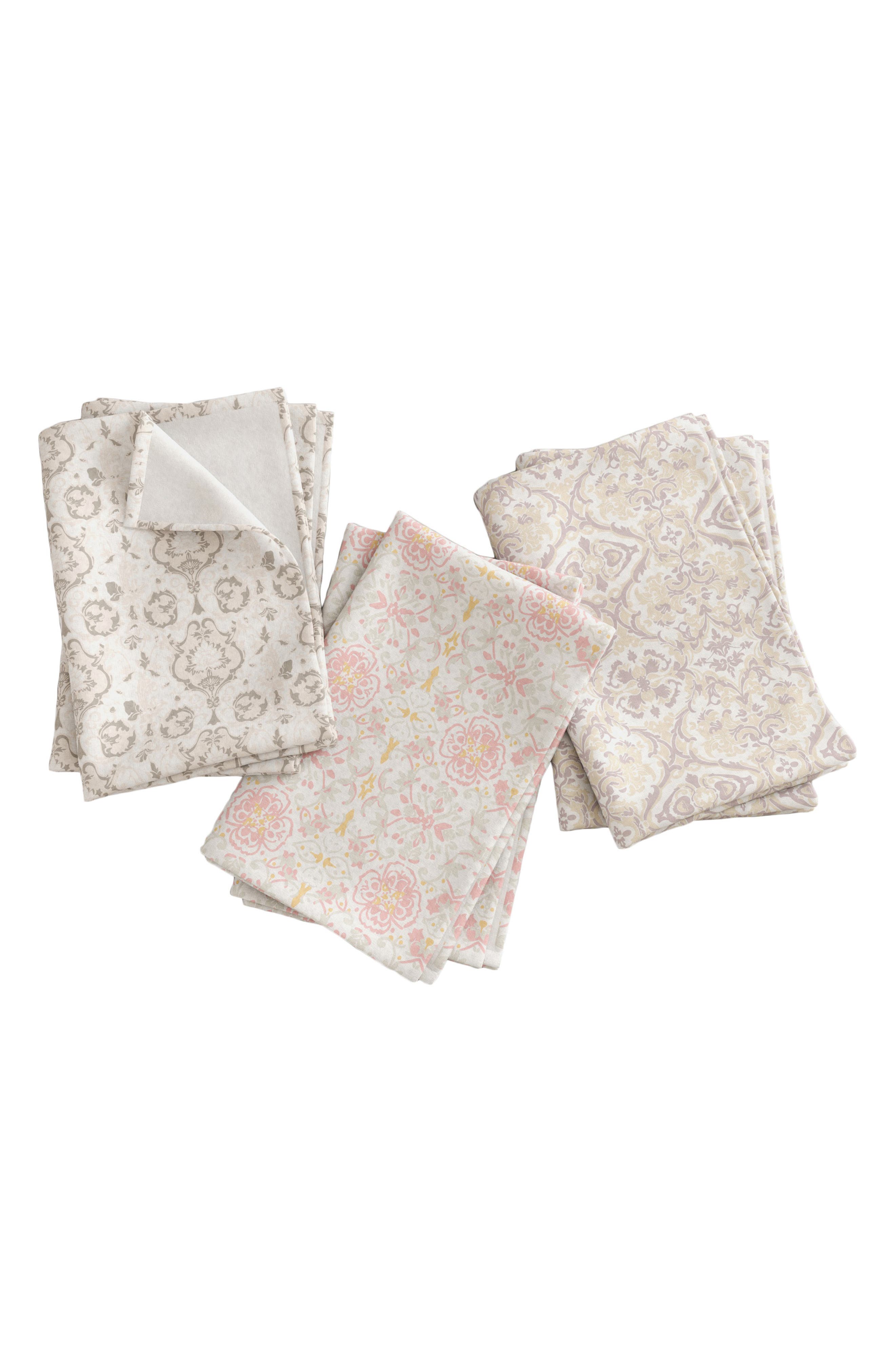 selected TAUPE/ PINK DAMASK PRINT