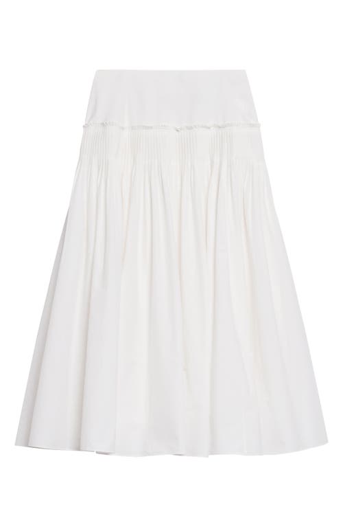 Theory Accordion Yoke Skirt In White