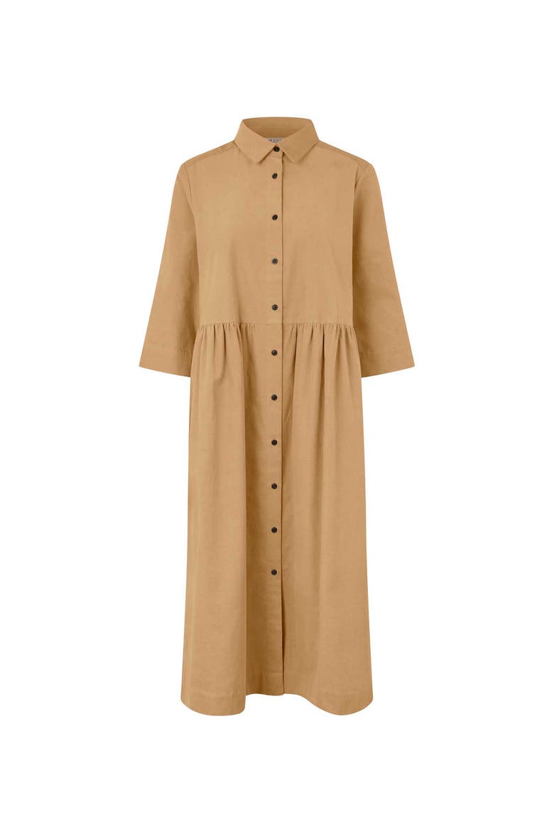 MaNynisla 3/4 Sleeve Midi Dress, Alternate, color, Travertine
