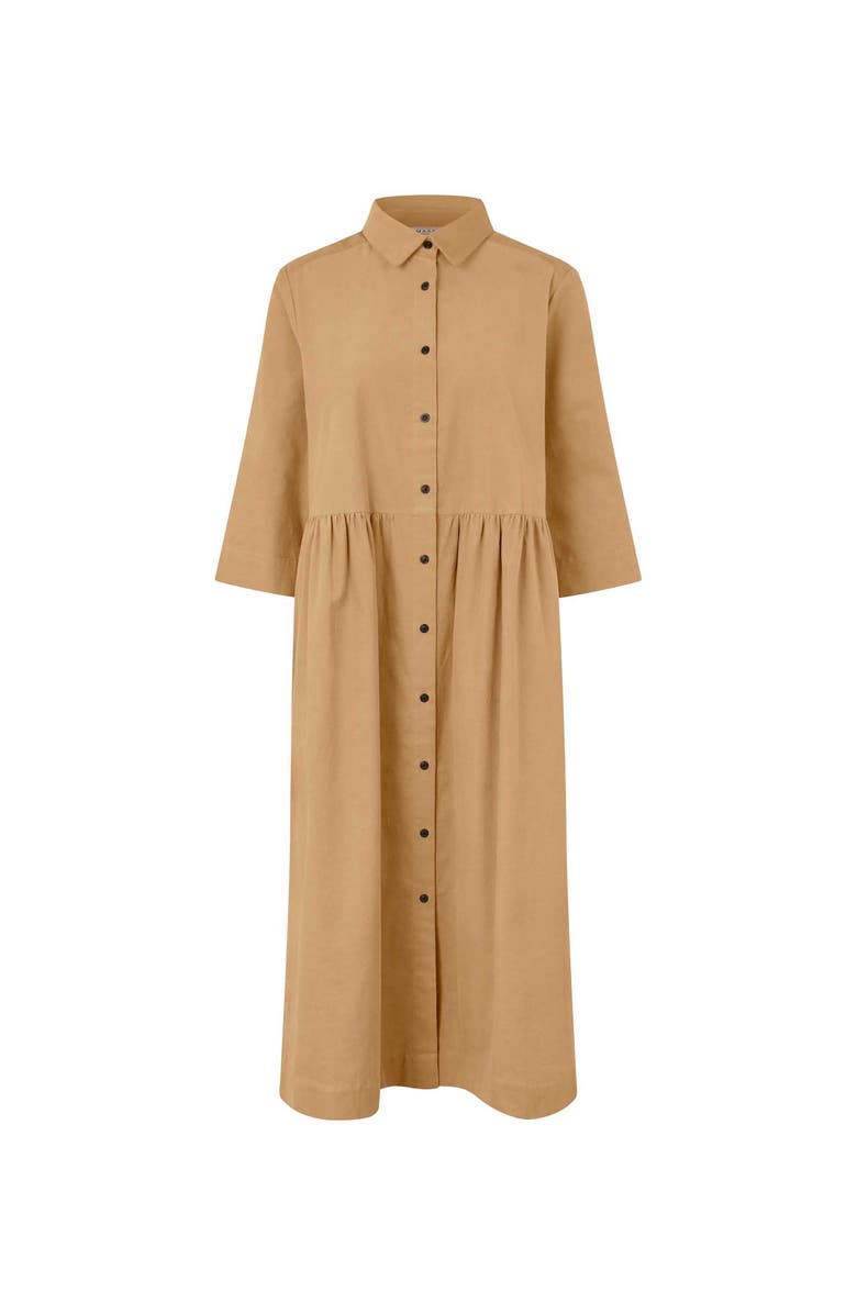 Masai Copenhagen MaNynisla 3/4 Sleeve Midi Dress, Alternate, color, Travertine