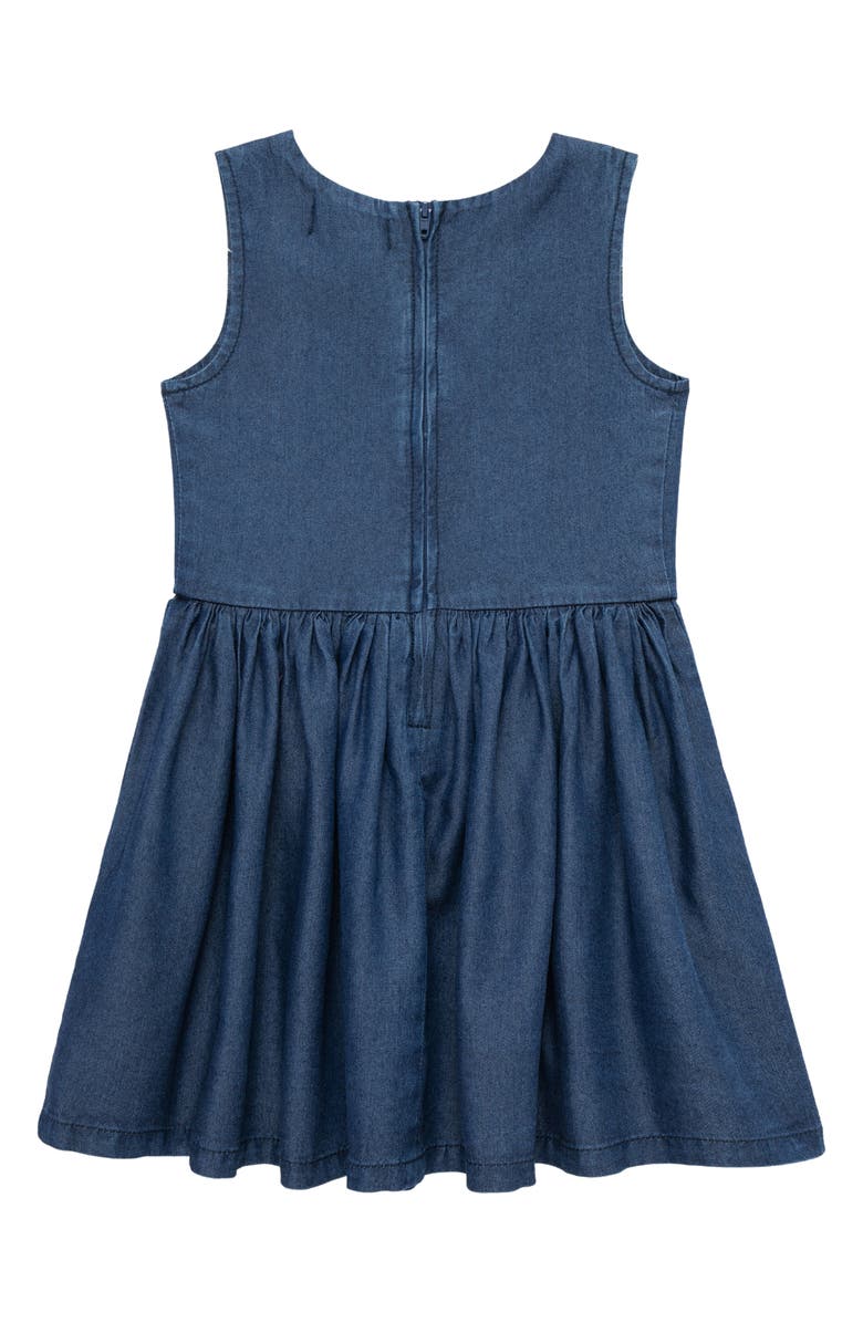 Peek Aren't You Curious Kids' Groovy Flowers Sleeveless Dress, Alternate, color, Med Stone