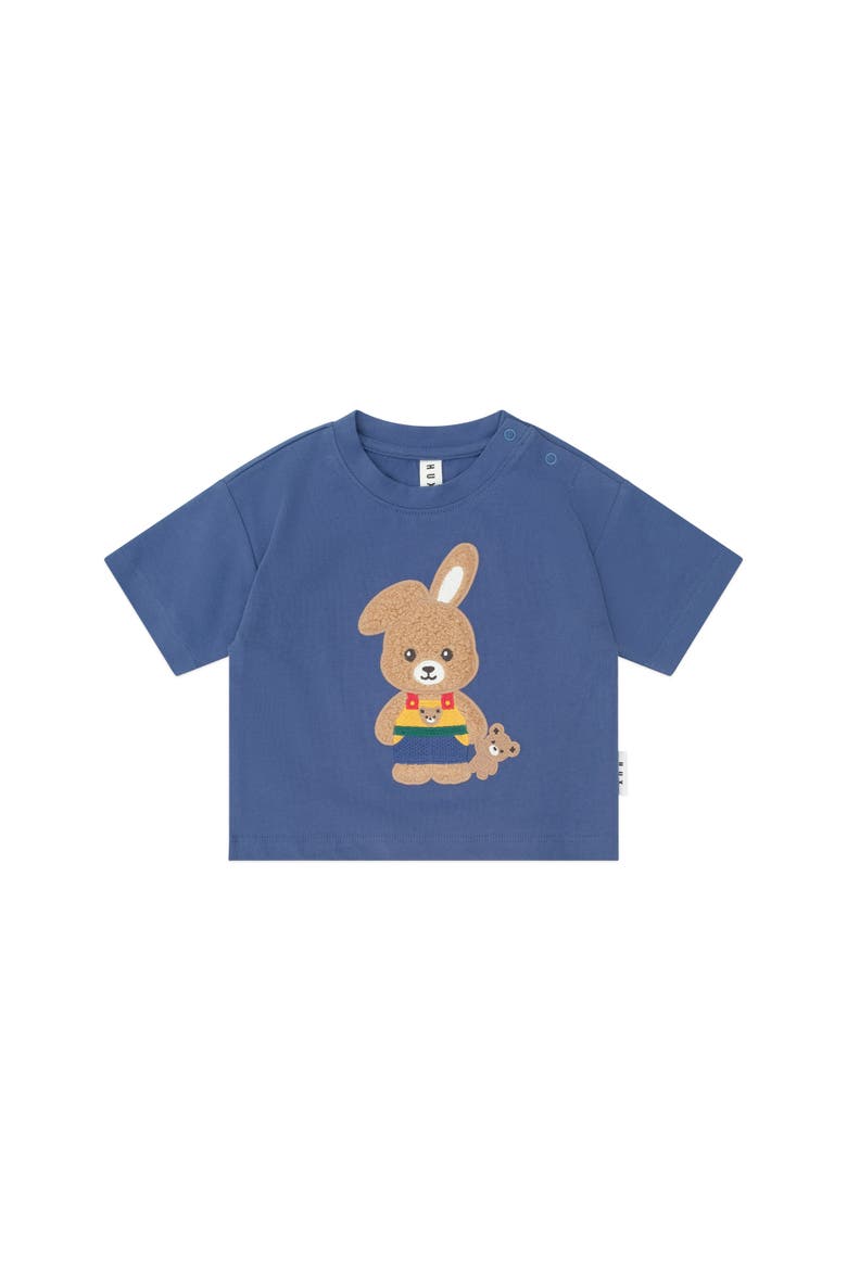 Colour Block Bunny Tee, Main, color, Vintage Blue