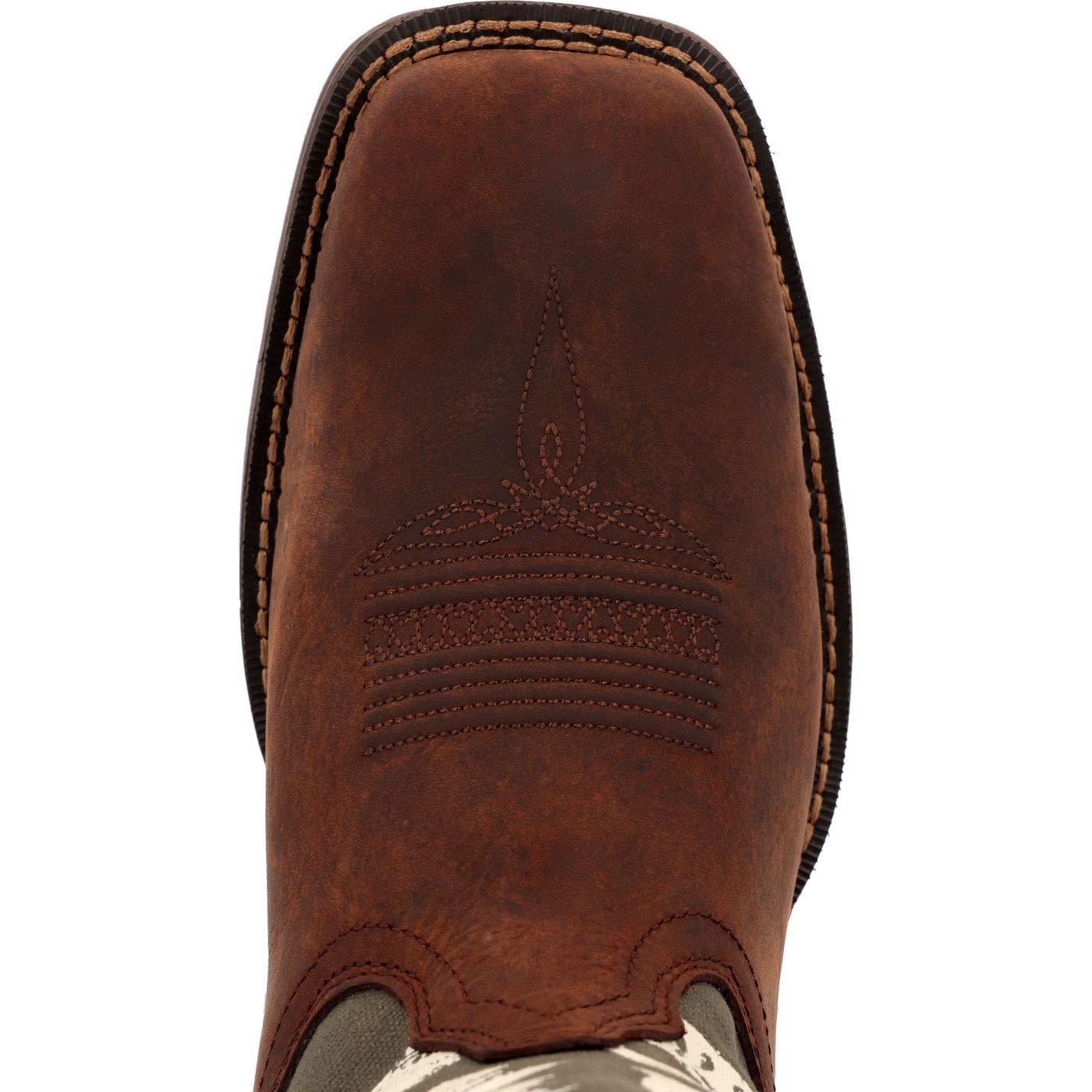 DURANGO Army Green Usa Print Western Boot, Alternate, color, Brown And Army Green