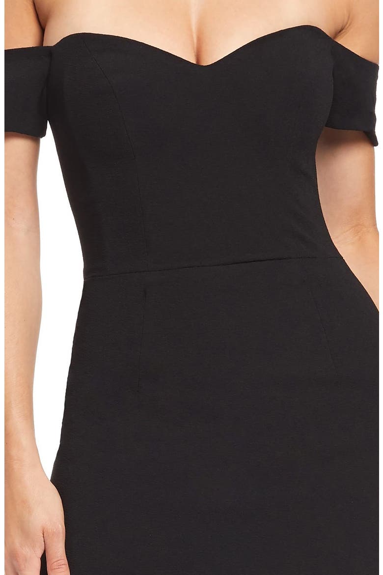 Bailey Off the Shoulder Body-Con Dress, Alternate, color, BLACK