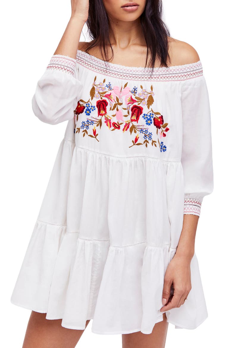 Sunbeams Minidress, Alternate, color, IVORY