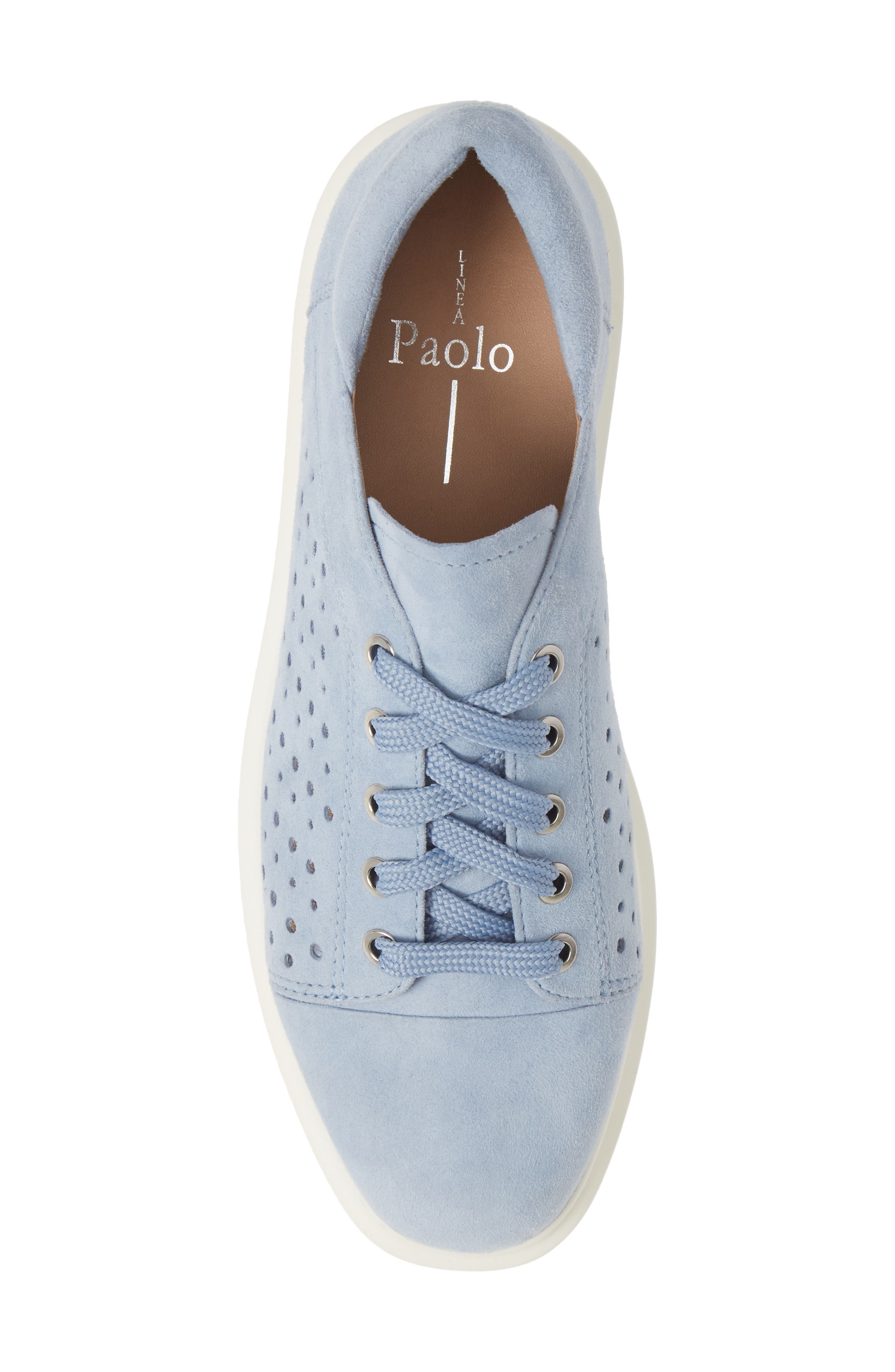 Linea Paolo Kendra Platform Sneaker, Alternate, color, Sky Blue Suede