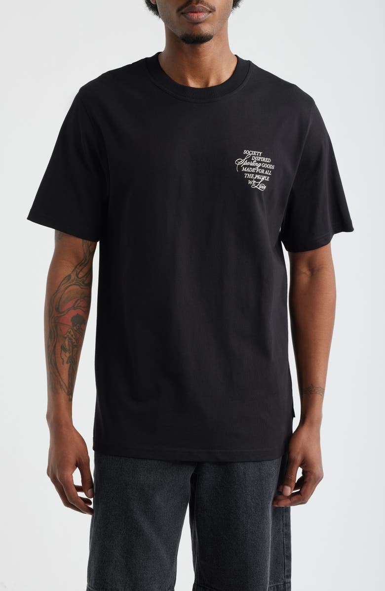 Les Deux Ben Faience Graphic T-Shirt, Main, color, Black