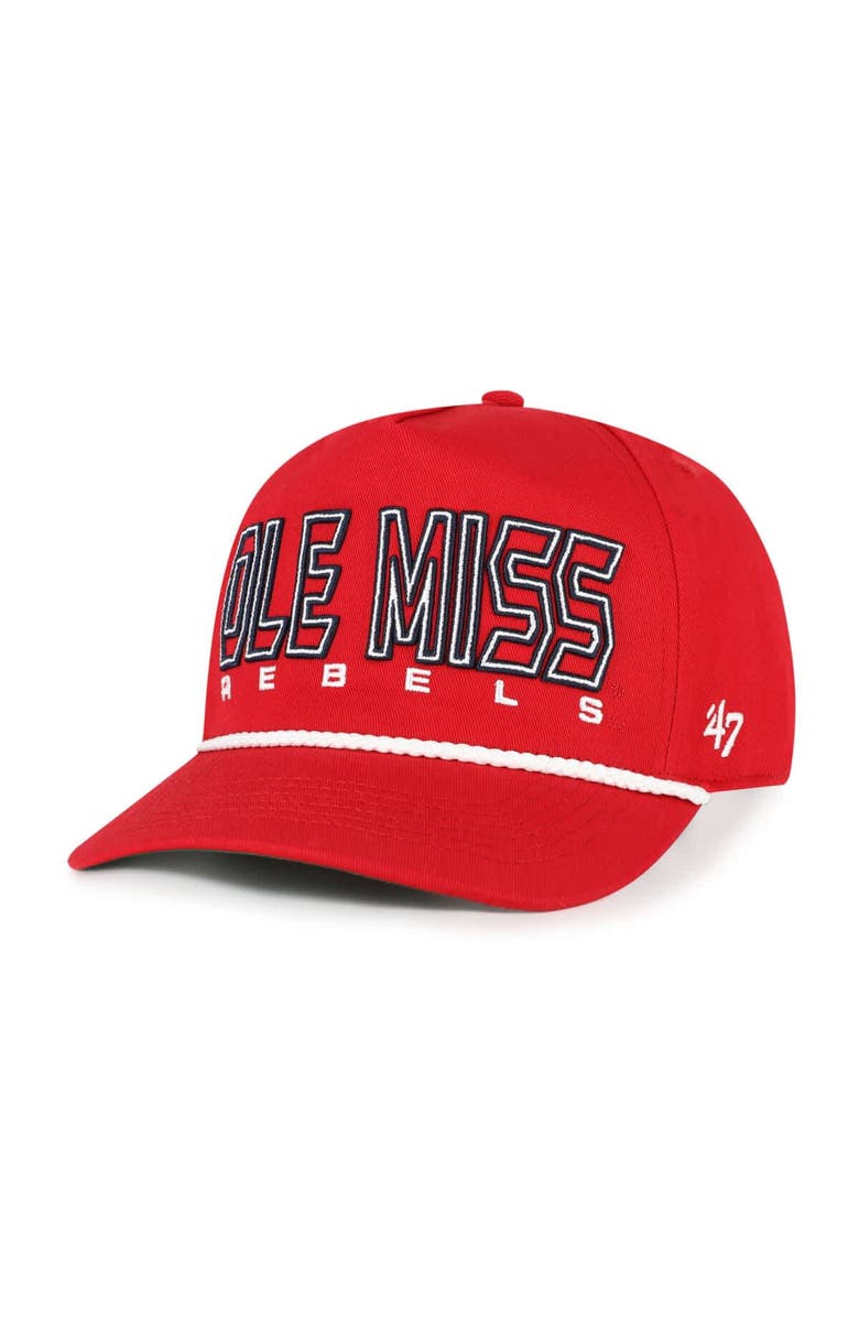 '47 Youth '47 Red Ole Miss Rebels Byline Hitch Adjustable Hat, Alternate, color, Red