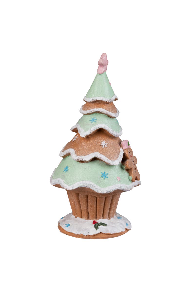 Northlight Gingerbread Cupcake Christmas Tree Decoration - 9.5", Alternate, color, Brown