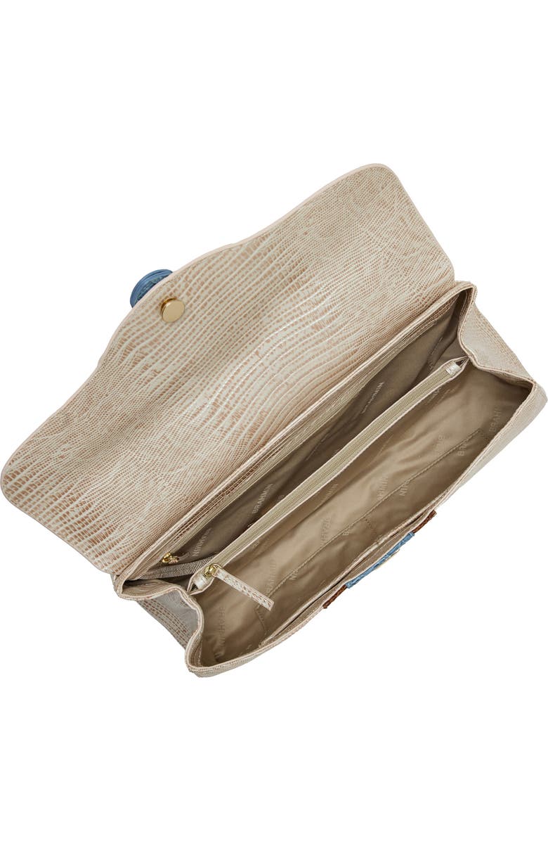 Brahmin Dayan Embossed Leather Shoulder Bag, Alternate, color, Blue