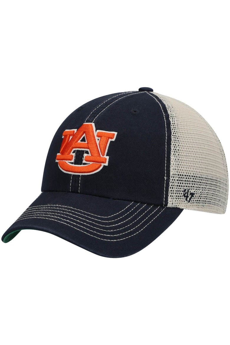 Men's '47 Navy Auburn Tigers Trawler Trucker Snapback Hat, Main, color, Navy