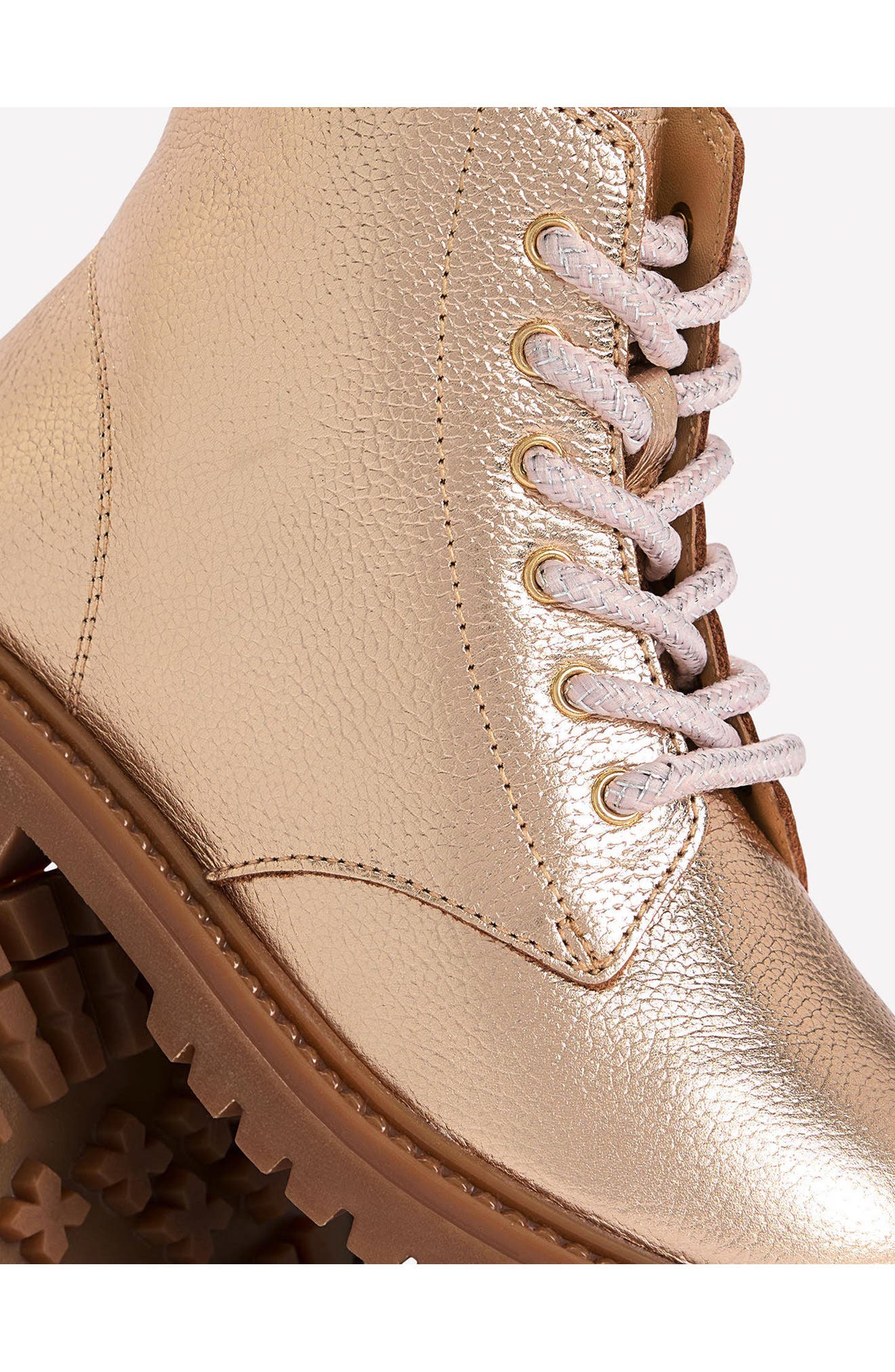 Kids' Chunky Combat Boot, Alternate, color, GOLD