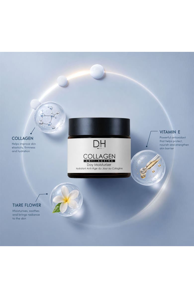 Dr H Collagen Anti-Ageing Day Moisturiser for Youthful & Hydrated Skin 60ml, Alternate, color, White