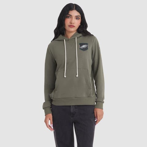 Women's Nike Olive Philadelphia Eagles 2025 Salute to Service Sideline Standard Issue Dri-FIT Hoodie