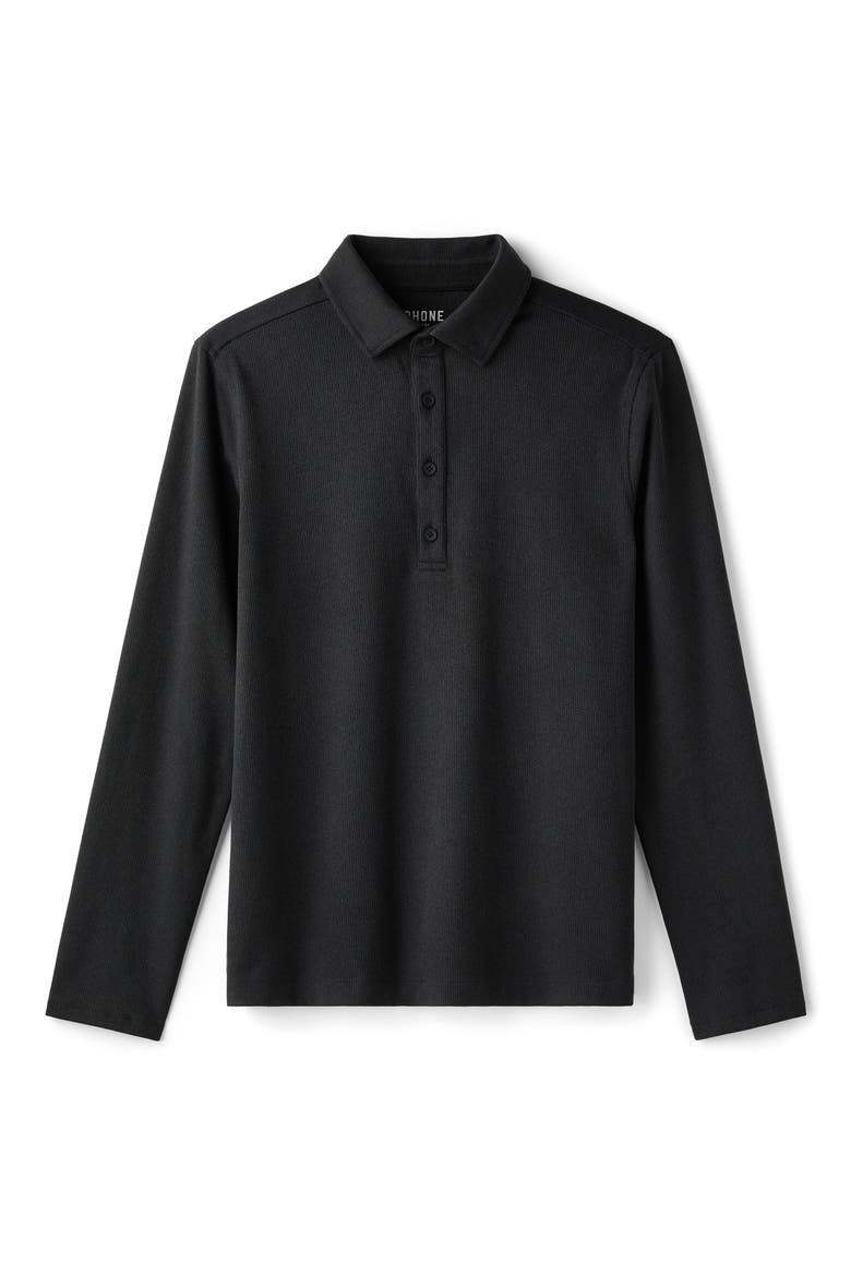 WFH Rib Midweight Polo, Alternate, color, BLACK