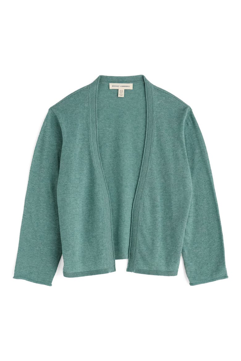 Vanessa Open Front Organic Cotton Crop Cardigan, Alternate, color, SARDINE