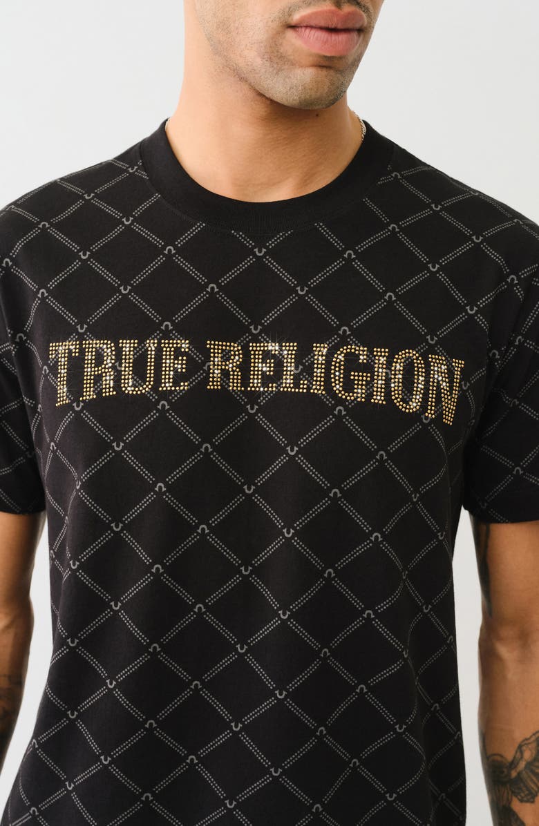 True Religion Monogram Arch Graphic T-Shirt, Alternate, color,