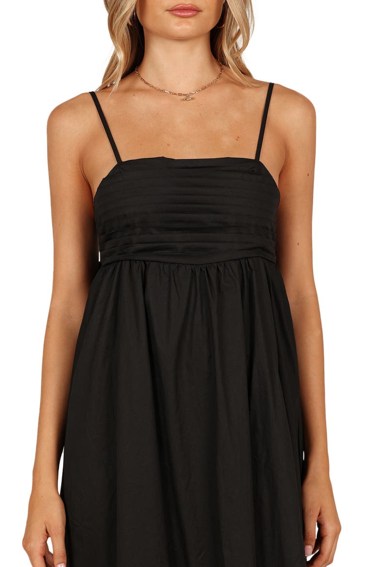 Alice Bow Back Sleeveless Midi Dress, Alternate, color, BLACK