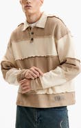 Desigual Raw Edge Long Sleeve Polo