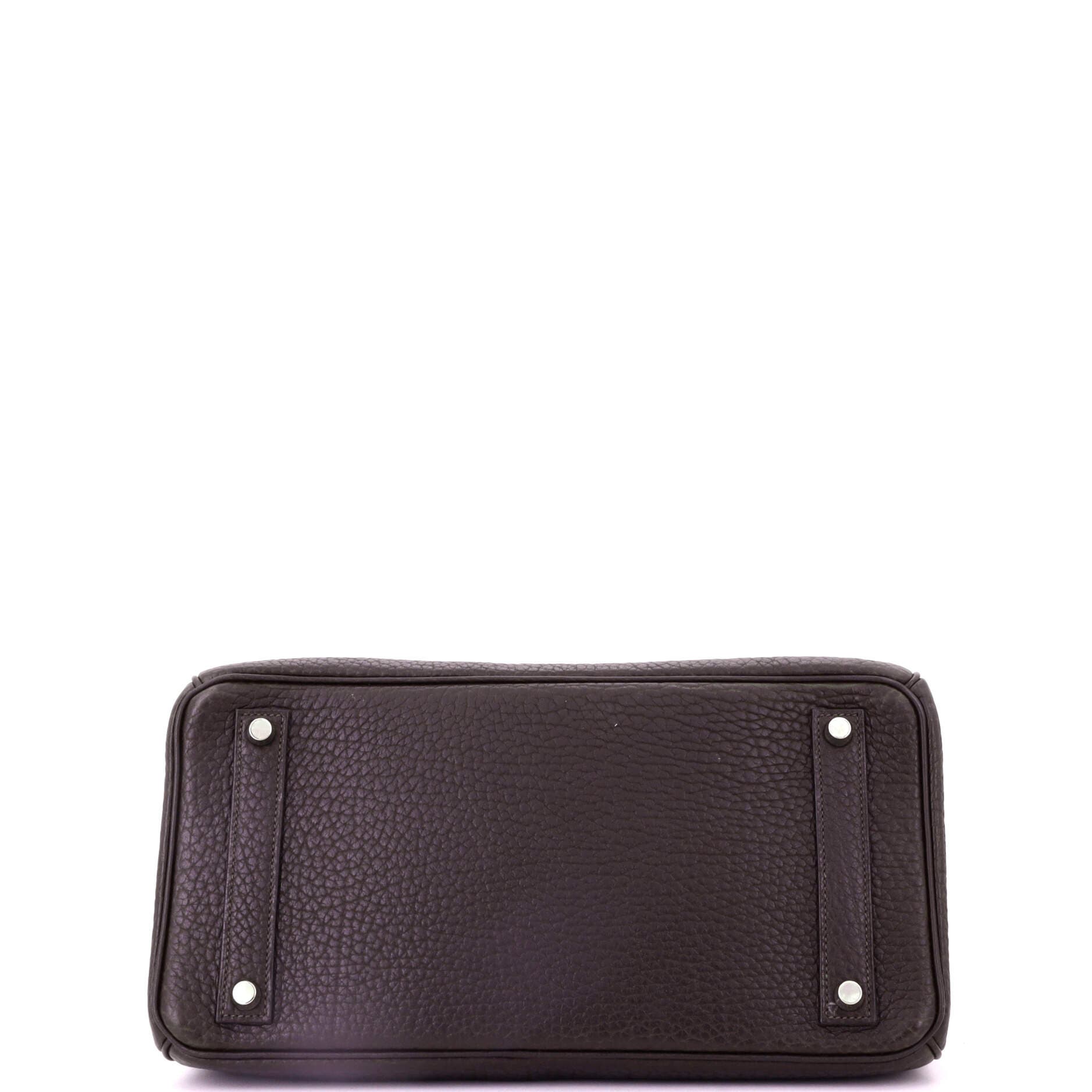 Pre-Owned Hermes HAC Birkin Bag Brown Fjord with Palladium Hardware 32, Alternate, color, 