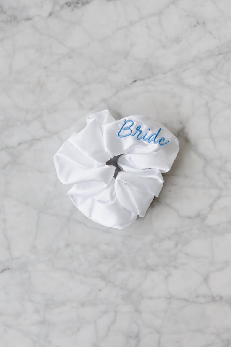 Bride Scrunchie, Alternate, color, White