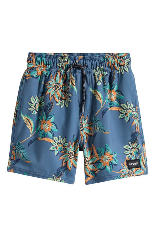 Rip Curl Kids' Sessions Volley Swim Trunks In Blue