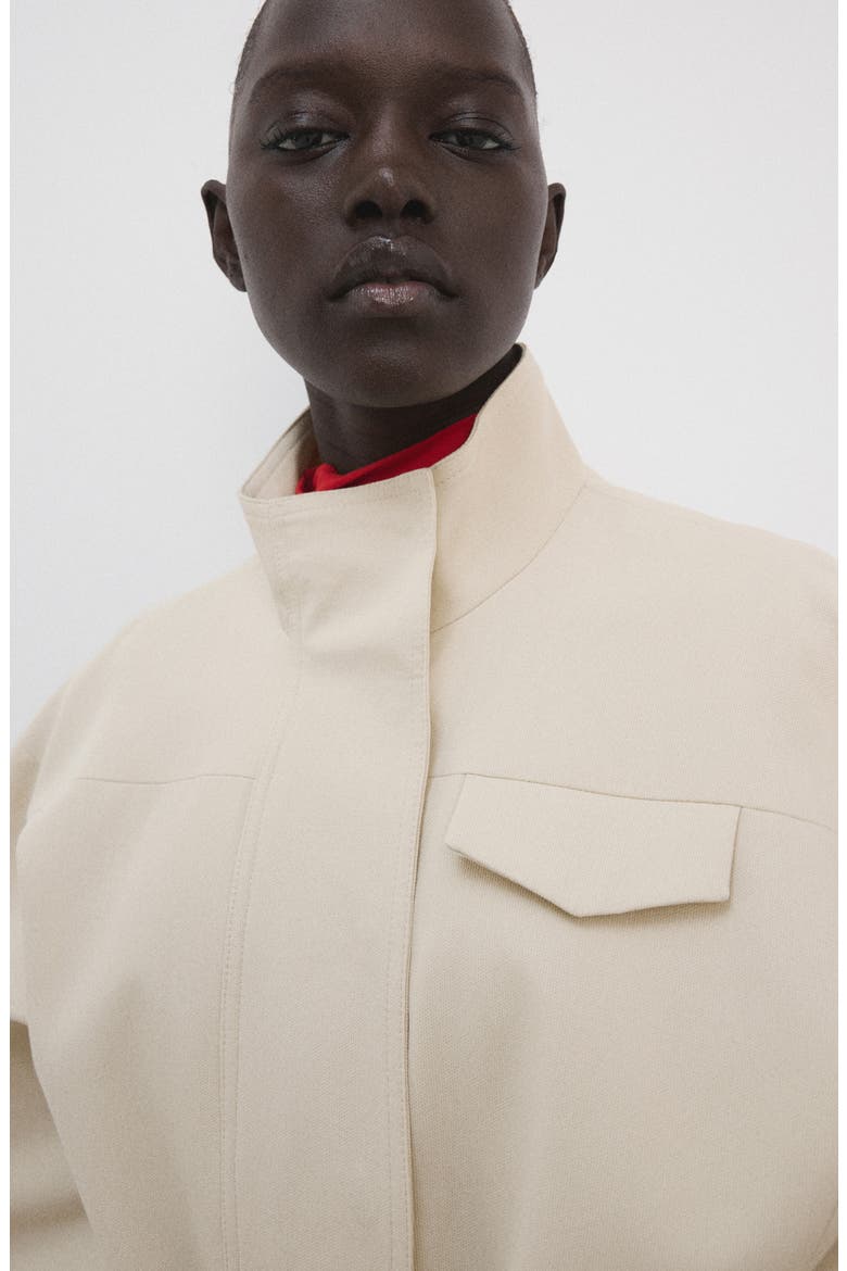 Belted Jacket, Alternate, color, BEIGE