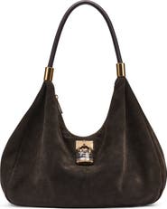 KARL LAGERFELD PARIS Maelynn Suede Hobo Bag