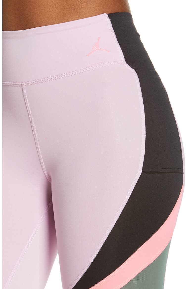 Nike Heatwave Bike Shorts, Alternate, color, ARCTIC PINK/ BLACK/ GREEN