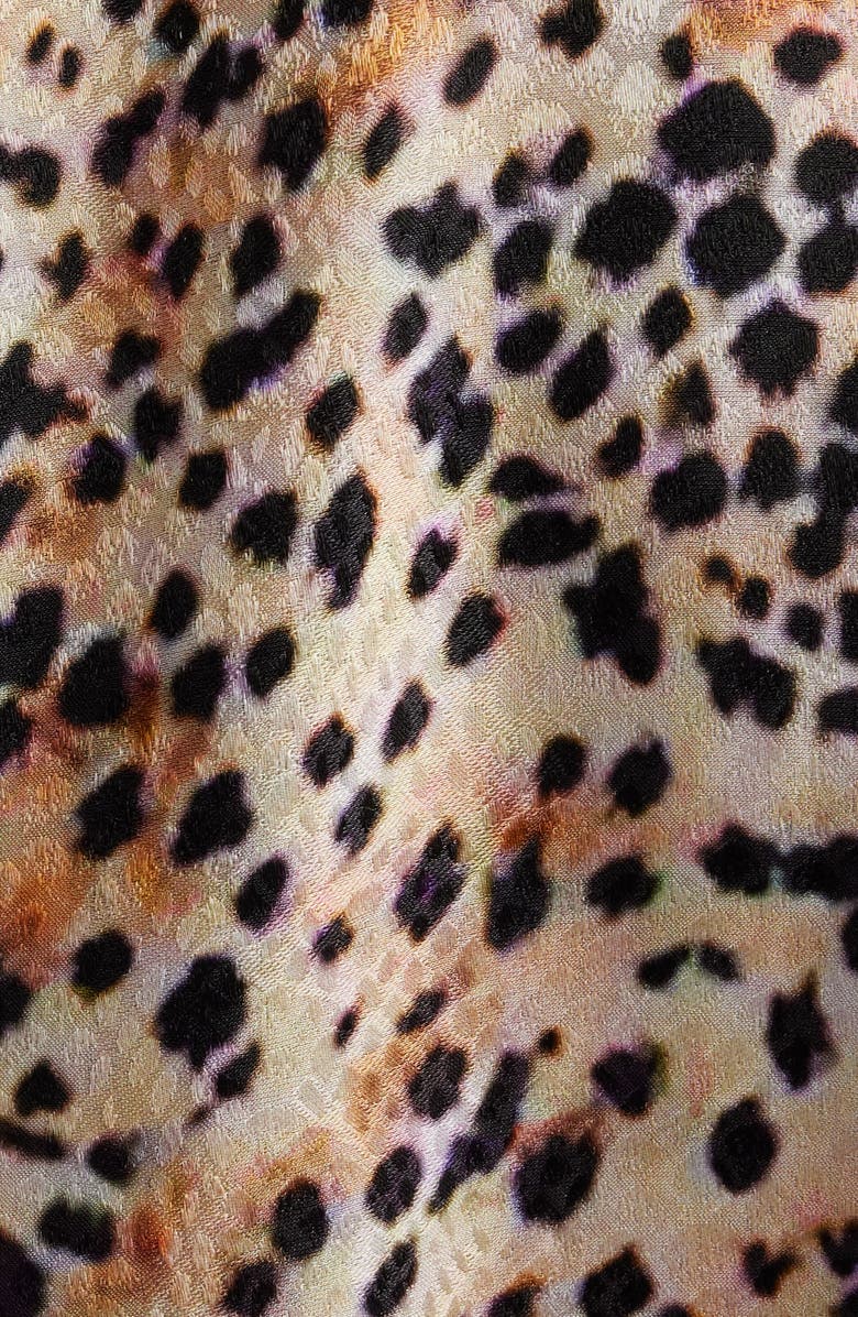 Isabel Marant Lyndsay Print Center Ruched Dress, Alternate, color, Natural