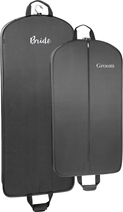 Wallybags Bride & Groom 2-piece Deluxe Travel Garment Bag Set In Black