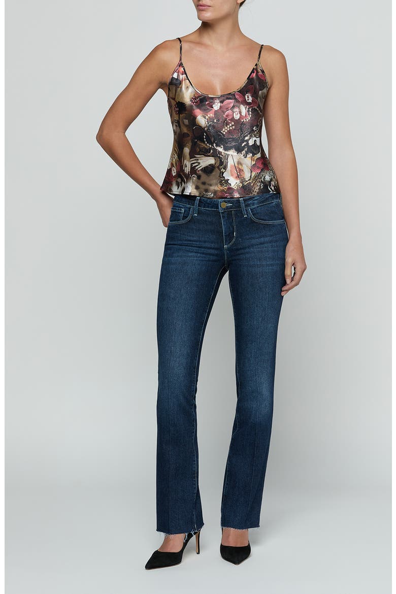 Ruth High Waist Raw Hem Straight Leg Jeans, Alternate, color, VANCOUVER