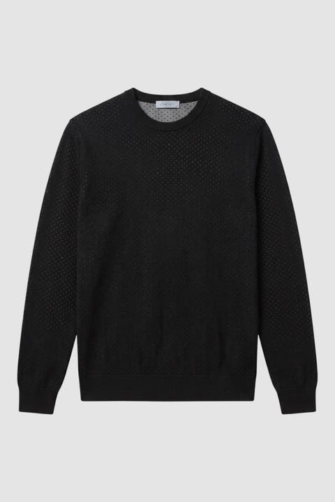 Men's Regular-fit Ribbed Crewneck Sweater